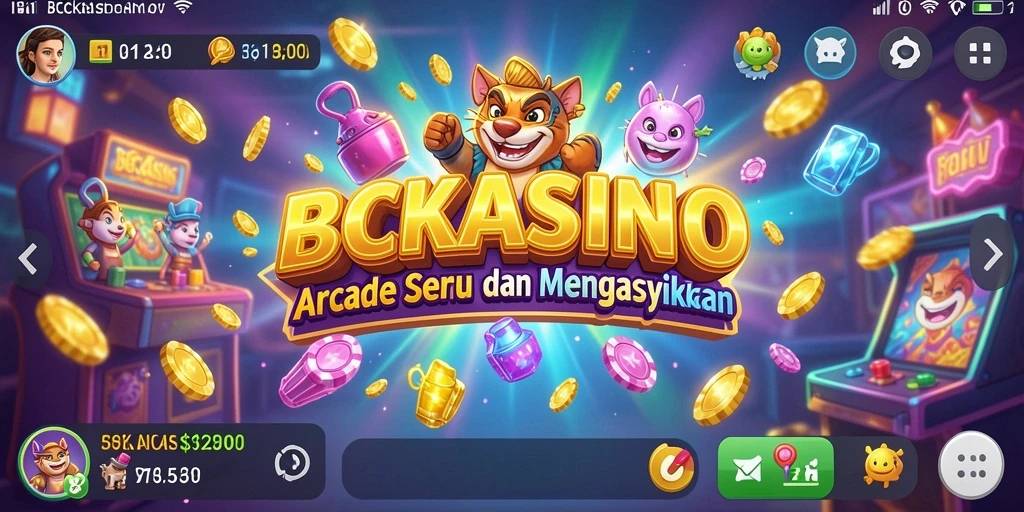Screenshot gameplay BCKASINO menampilkan aksi seru dalam permainan Arcade.