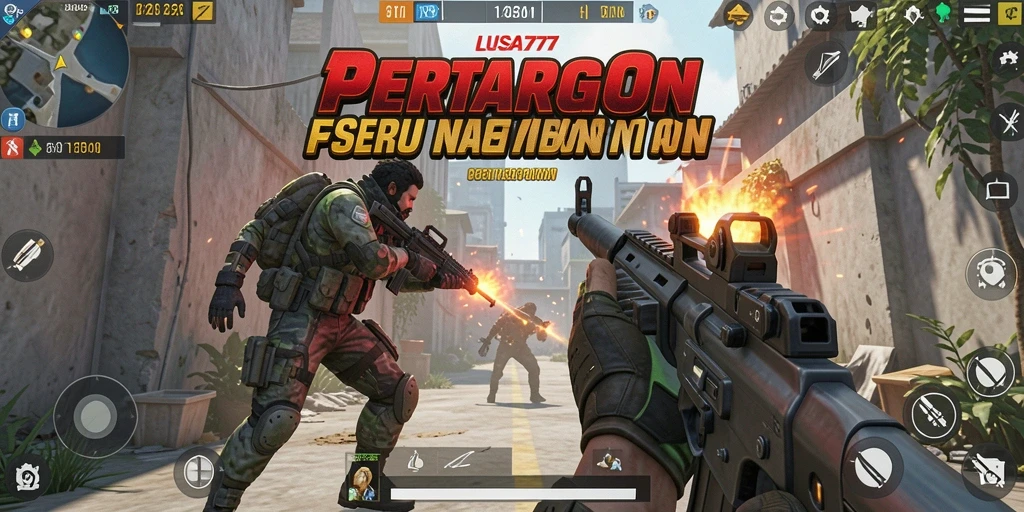 Tangkapan layar LUSA777 menampilkan aksi tembak-menembak yang intens.
