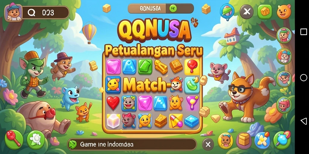 Tangkapan layar menampilkan gameplay seru dari QQNUSA.