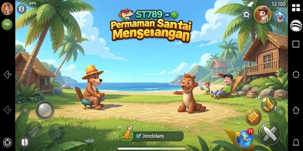 Screenshot menunjukkan gameplay menarik dengan grafis cerah.